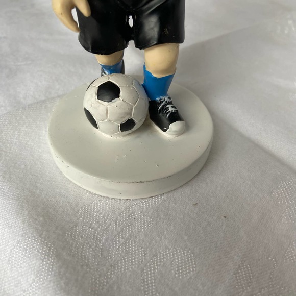 Soccer Photo Frame Sports Statue Cake Topper 6.5" Bobble Head - Picture 7 of 8